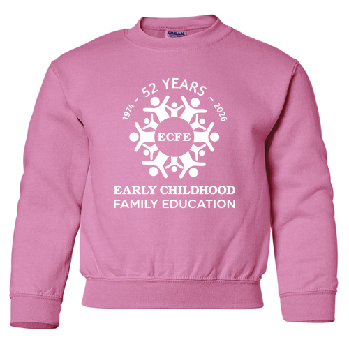 Gildan Heavy Blend Youth Crew Neck Sweatshirt -- Safety Pink