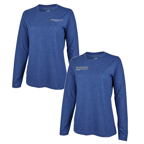 Charles River Women's Comfort-Core Long-Sleeve Crew -- Royal