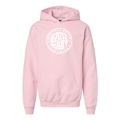 Gildan Youth Softstyle Midweight Fleece Hooded Sweatshirt -- Light Pink