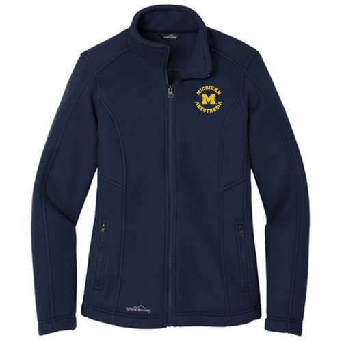 Ladies Full Zip Fleece Jacket -- River Blue Navy Eddie Bauer
