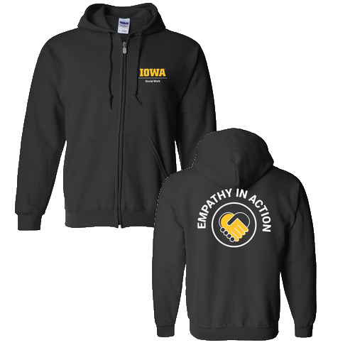 Gildan Full Zip Hooded Sweatshirt -- Black