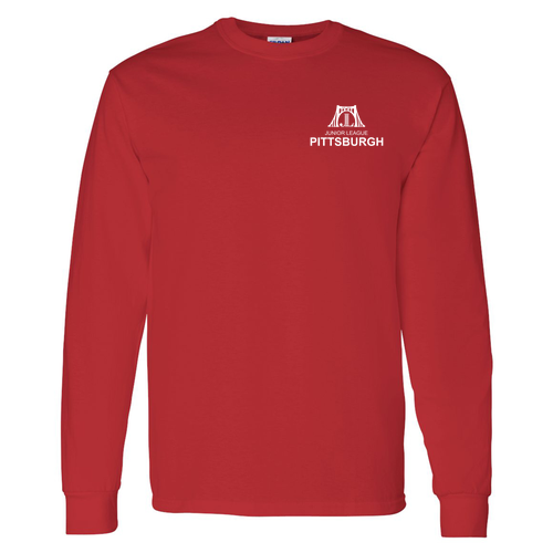Gildan Heavy Cotton Longsleeve Basic T-Shirt -- Red