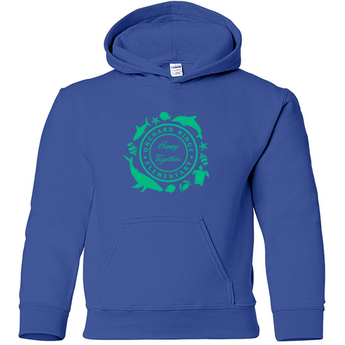 Youth Gildan Heavy Blend Hooded Sweatshirt -- Royal