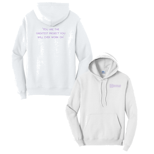 Port and Company Core Fleece Pullover Hooded Sweatshirt -- White