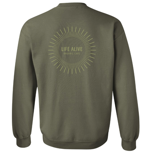 Gildan Heavy Blend Crew Neck Sweatshirt -- Military Green