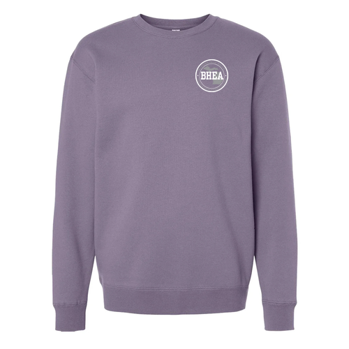 Independent Trading Co. Heavyweight Crewneck Sweatshirt -- Plum (embroidered)