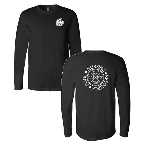 Mens/Unisex Bella Canvas Jersey Long Sleeve Tee -- Black