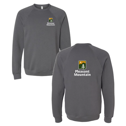 Pleasant Mountain Logo 2 Full color -- Crewneck Sweatshirt Asphalt