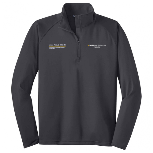 Sport Tek Sport Wick Stretch Half Zip Pullover -- Charcoal Grey