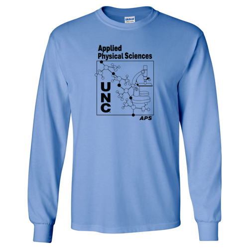 Gildan Ultra Cotton Longsleeve T-Shirt -- Carolina Blue -- Microscope Design