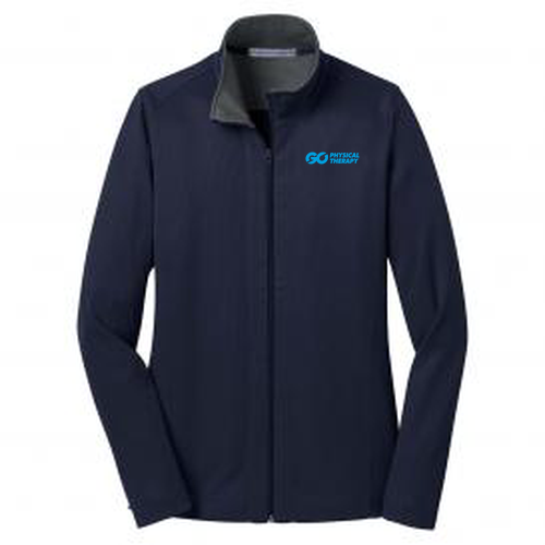 Port Authority Ladies Heavyweight Vertical Texture Full-Zip Jacket -- Regatta Blue / Iron Grey