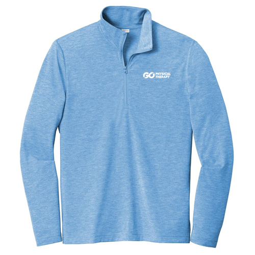 Sport-Tek PosiCharge Tri-Blend Wicking 1/4-Zip Pullover -- Pond Blue Heather