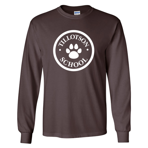 Gildan Ultra Cotton Longsleeve Basic T-Shirt -- Dark Chocolate