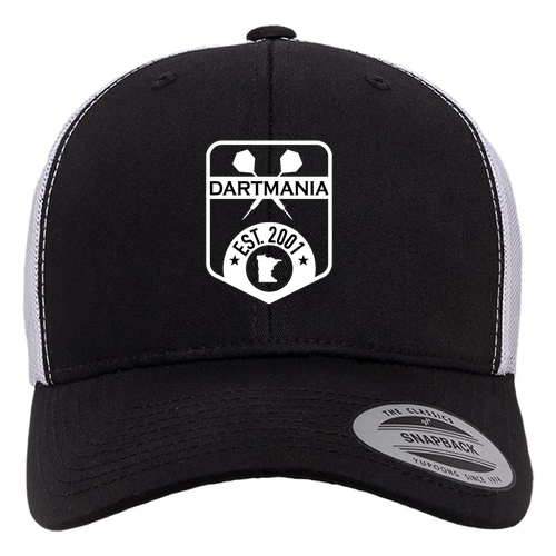 Yupoong Retro Trucker -- Black/ White