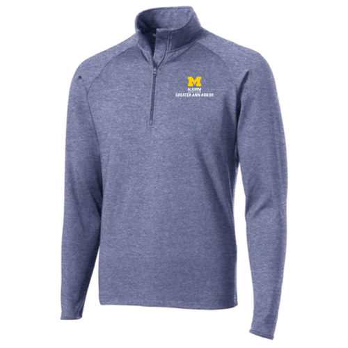 Mens/Unisex Sport Tek Sport Wick Stretch Half Zip Pullover -- True Navy Heather