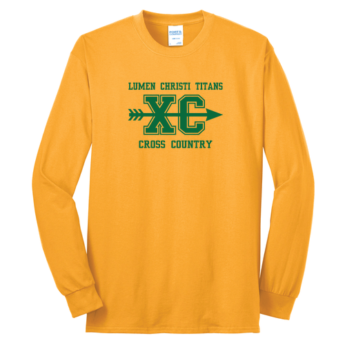 Port and Company Long Sleeve 50/50 T Shirt -- Gold