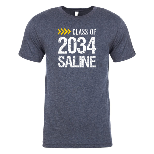 Next Level Mens Class of 2034 TriBlend Tee -- Vintage Navy