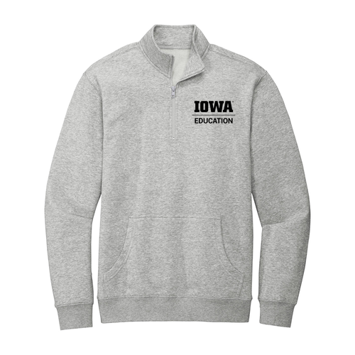 Hawkeye Teacher District V.I.T. Fleece 1 / 4-Zip -- Light Heather Grey
