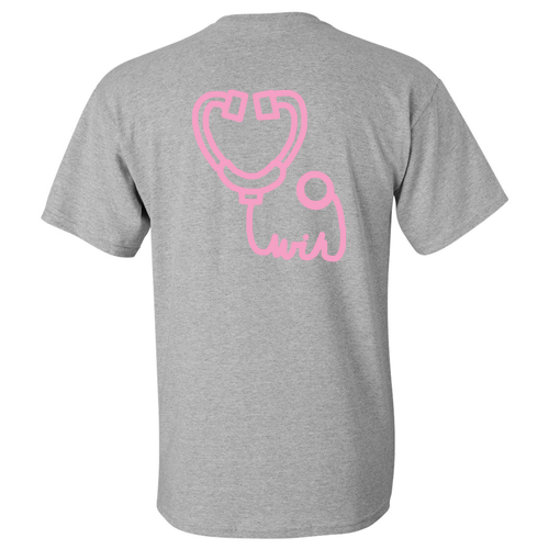 Stethoscope Gildan Heavy Cotton Basic T-Shirt -- Sport Grey