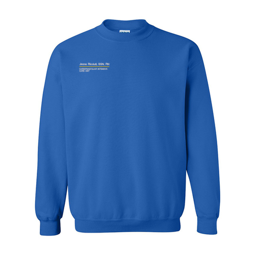 Embroidered Gildan Heavy Blend Crew Neck Sweatshirt -- Royal