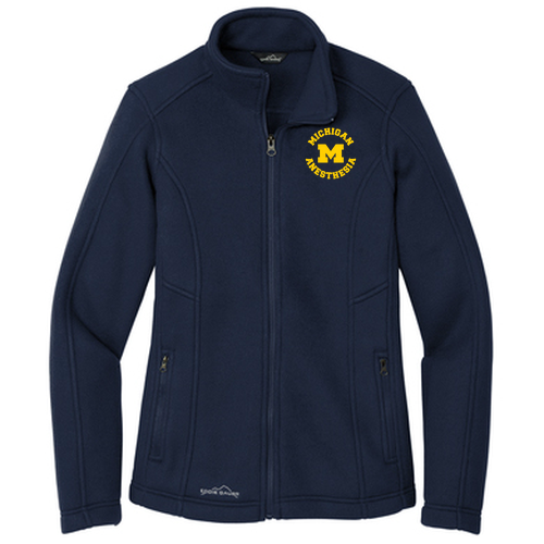 Eddie Bauer Ladies Full Zip Fleece Jacket -- River Blue Navy