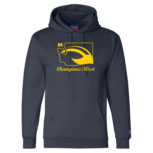 Mens/Unisex Champion 9 oz., 50/50 EcoSmart Pullover Hood -- Navy