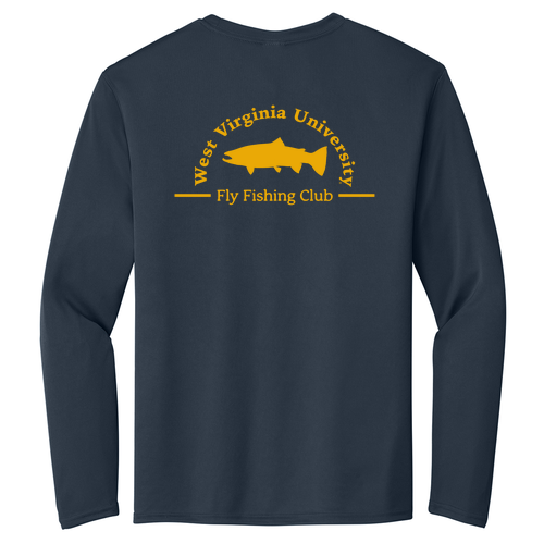 Port and Company Long Sleeve Performance Tee -- Deep Navy