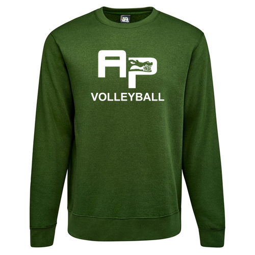 J. America Soft BTB Fleece Crewneck Sweatshirt -- Forest Green