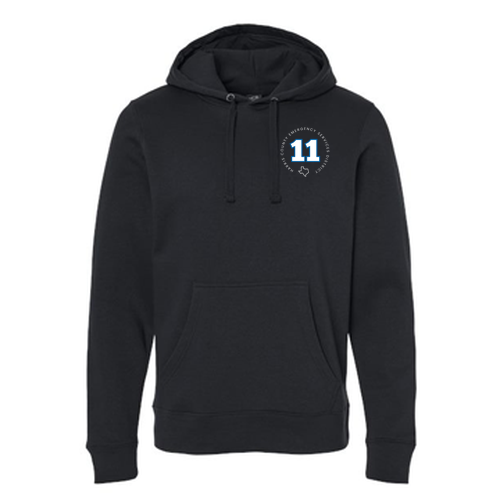 J America Unisex BTB Fleece Hooded Sweatshirt -- Black