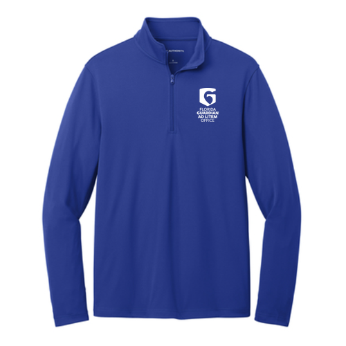 Men's Royal Blue Performance Quarter-Zip Pullover