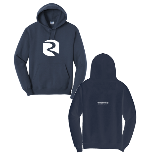 Port and Company Tall Core Fleece Pullover Hooded Sweatshirt -- Navy