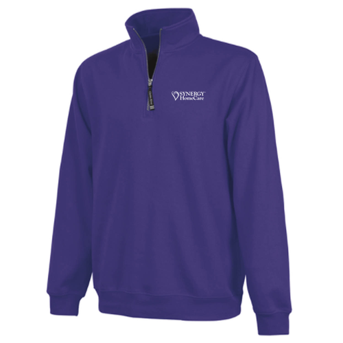 Charles River Crosswind Quarter Zip Sweatshirt -- Purple