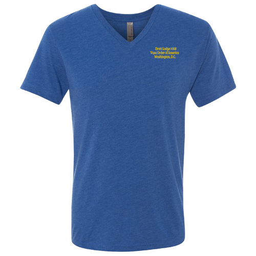 Next Level Mens Tri Blend V Neck -- Vintage Royal