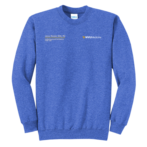 Port and Company Classic Crewneck Sweatshirt -- Heather Royal