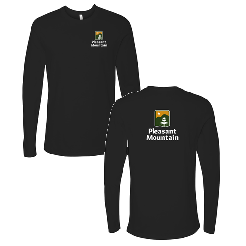 Pleasant Mountain Logo 2 Full color -- Long Sleeve Black