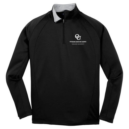 Sport Tek Sportwick Fleece Quarter Zip Pullover -- Black / Silver