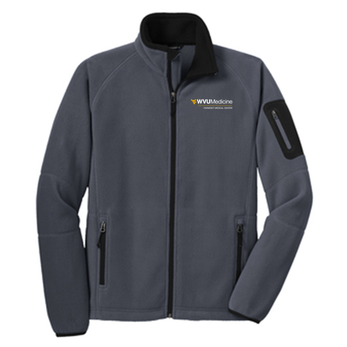Port Authority Enhanced Value Fleece Full Zip Jacket -- Battleship Grey / Black