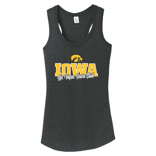 District Made Ladies Perfect Tri Racerback Tank -- Black Frost