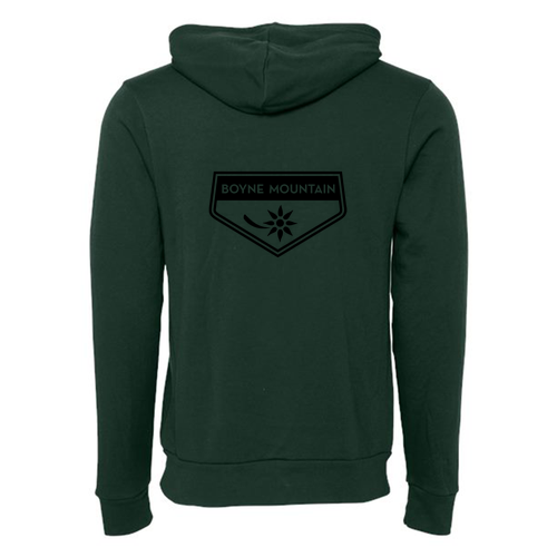 Boyne Mountain Logo 2 Black Ink -- Pullover Hooded Sweatshirt Forest