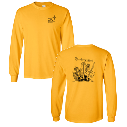 Gildan Ultra Cotton Longsleeve Basic T-Shirt -- Gold