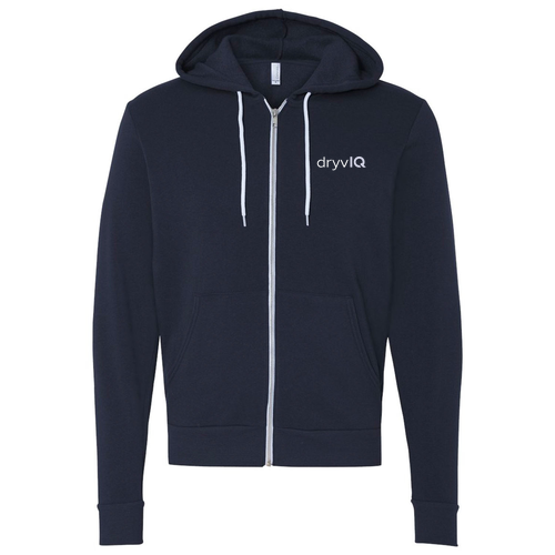 Mens/Unisex Bella Canvas Unisex Full-Zip Hooded Sweatshirt -- Navy