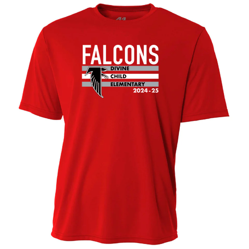 Youth A4 Cooling Performance Tee -- Scarlet