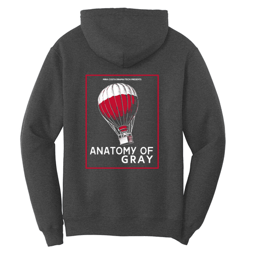 Port and Company Core Fleece Pullover Hooded Sweatshirt -- Dark Heather Grey