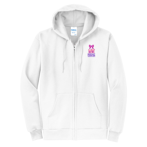 Port and Company Classic Full Zip Hooded Sweatshirt -- White