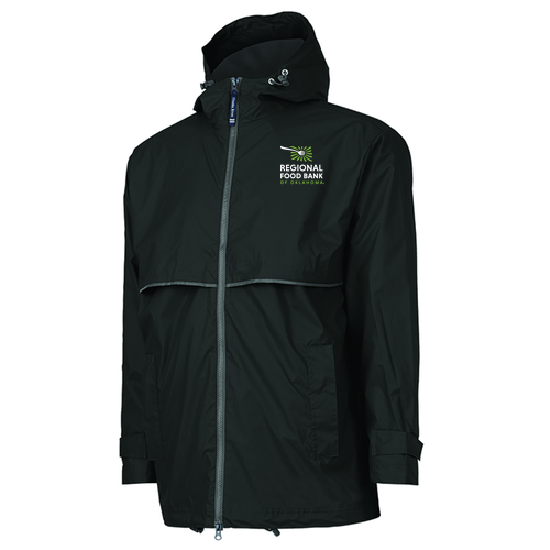 Charles River New England Rain Jacket Embroidered-- Black