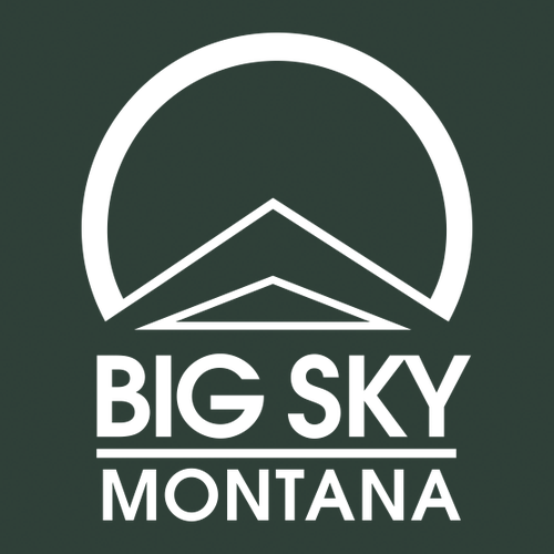 Big Sky Montana Logo 2 White Ink -- Short Sleeve Forest Green