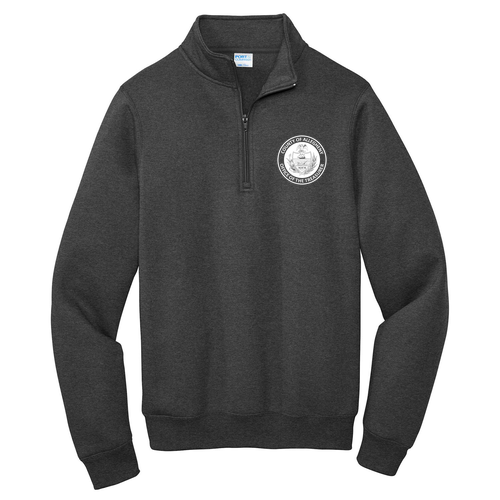 Port and Company Core Fleece Quarter-Zip Pullover Sweatshirt -- Dark Heather Grey