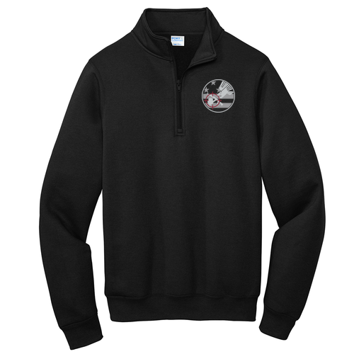 Port and Company Core Fleece Quarter-Zip Pullover Sweatshirt -- Jet Black