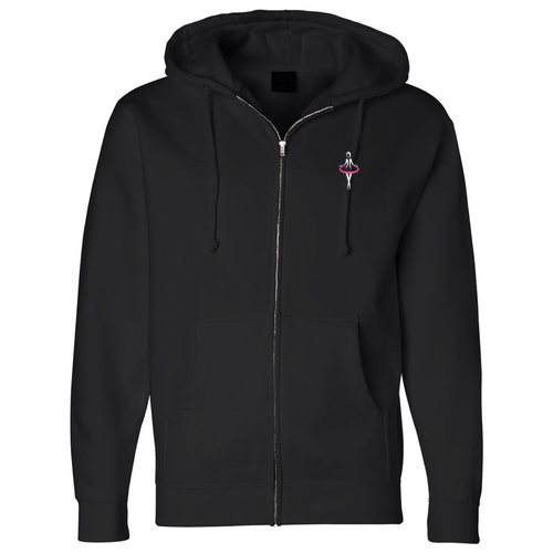 Mens/Unisex Independent Trading Co. Heavyweight Zip Hood -- Black