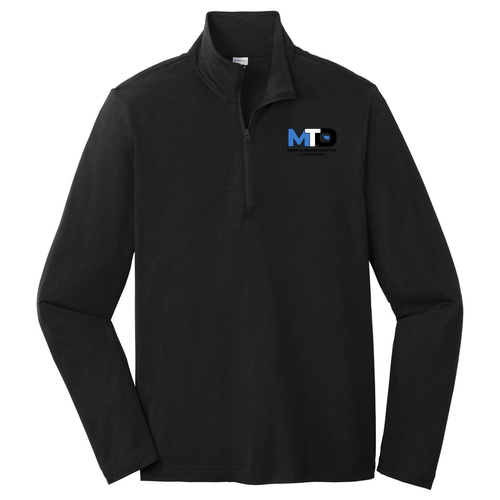Sport-Tek PosiCharge Tri-Blend Wicking 1/4-Zip Pullover -- Black Triad Solid